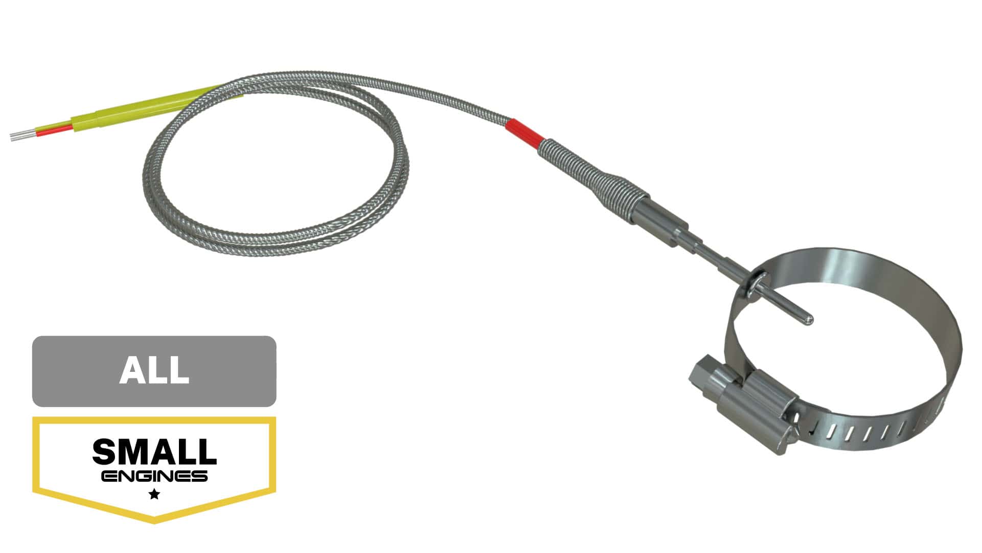 .125 inch Exhaust Gas Temperature EGT Probe Sensor Straight with Muffler Clamp