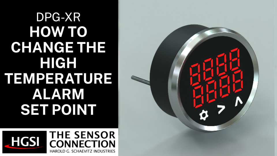 How to Change the High Temperature Alarm Setpoint Value on the DPG-XR Series 2-Channel Digital Pyrometer Gauge Video Thumbnail Harold G Schaevitz Industries
