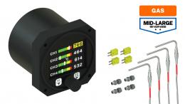 4-Channel Digital Pyrometer Gauge + EGT Probes Kit