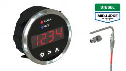 EGT Digital Pyrometer Gauge + Probe Kit - Diesel Commercial Industrial Series DP